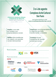 Foto: Fórum de Finanças Sociais e Negócios de Impacto