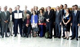 Brasília-DF, 08/02/2018. Foto: Bruno Peres/MCTIC. Ministro da Ciência, Tecnologia, Inovações e Comunicações, Gilberto Kassab durante assinatura do decreto de regulamentação do Marco Legal de Ciência, Tecnologia e Inovação (Lei nº 13.243/2016).
