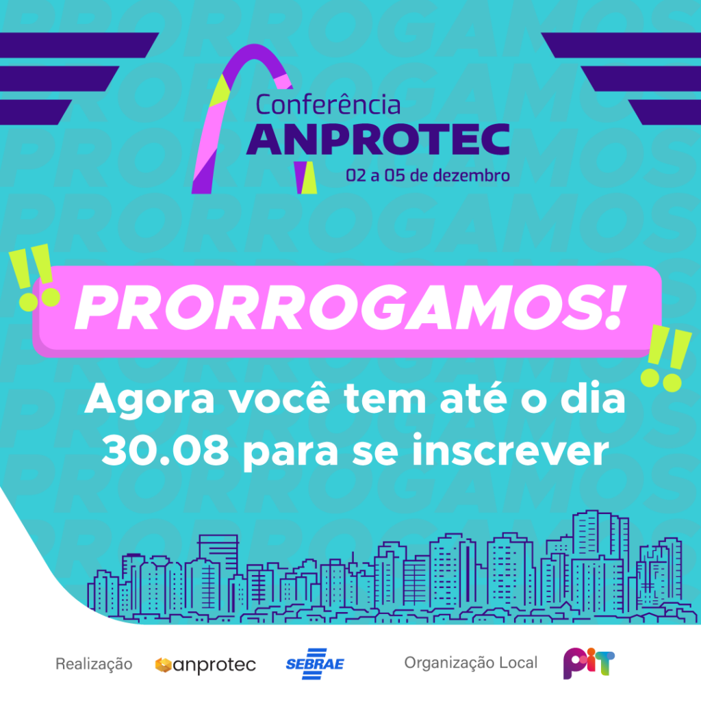 Card destacando prorrogação das inscrições da Chamada de Trabalhos até 30/8