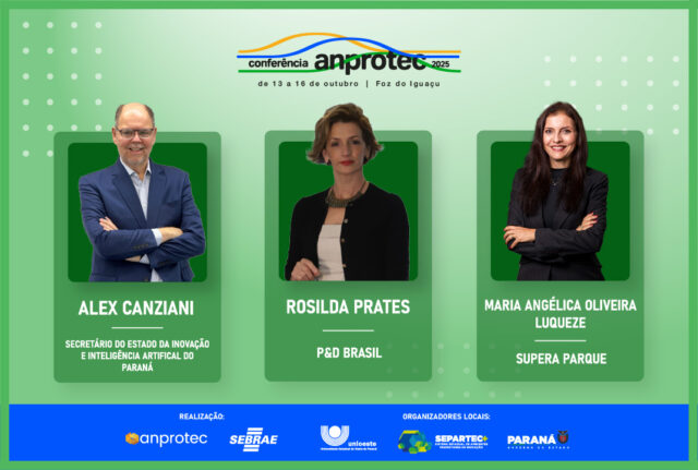 Três novos nomes confirmados na Conferência Anprotec 2025 reforçam diversidade temática e liderança em inovação