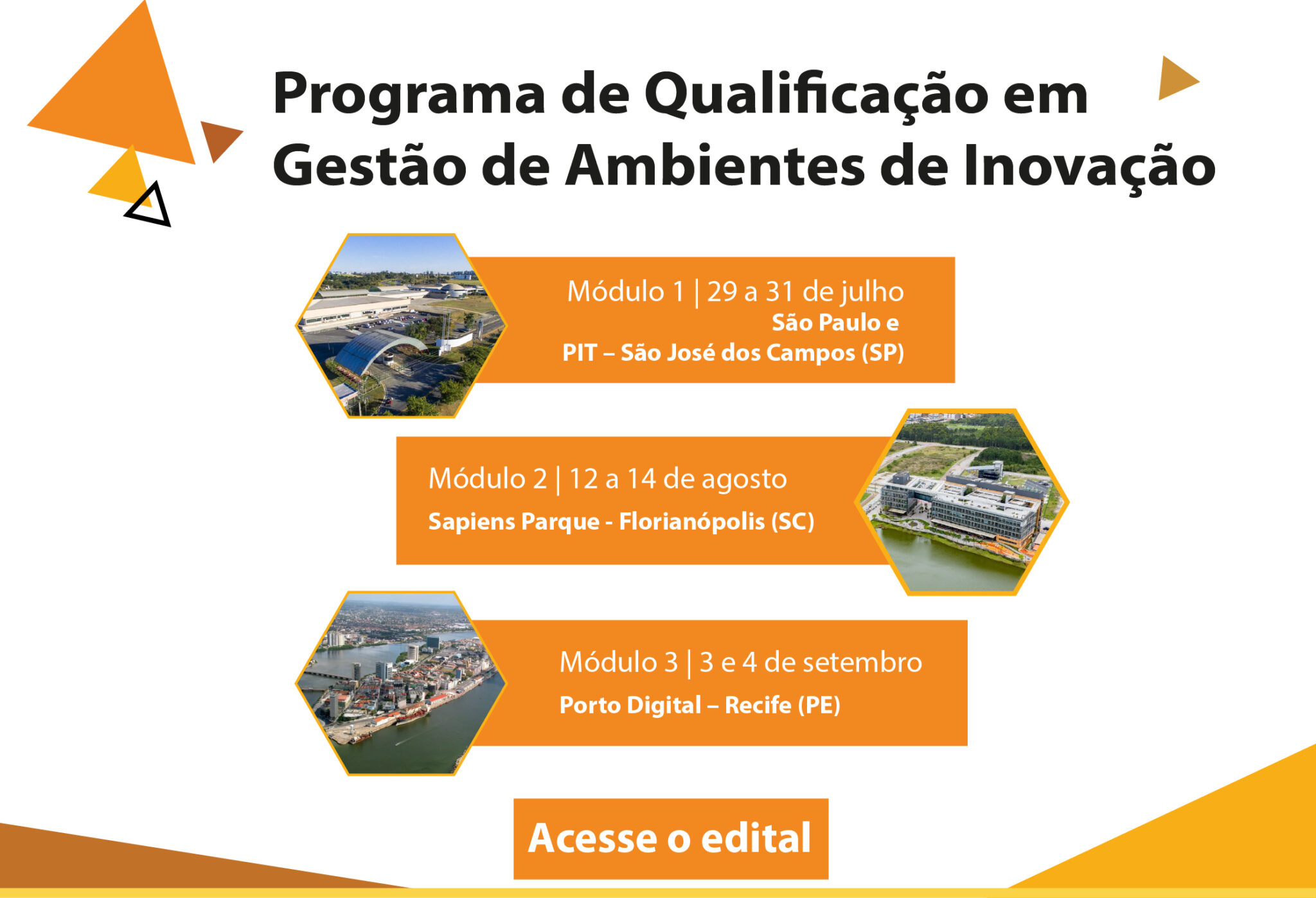 Programa de Qualificação em Gestão de Ambientes de Inovação amplia prazo de inscrições e atualiza calendário dos módulos
