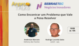 AnproTalks Especial Sebraetec NI aborda técnicas de resolução de problemas reais de mercado para startups